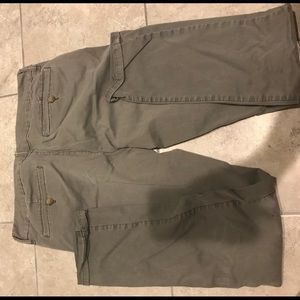 Ae skinny twill olive green pants